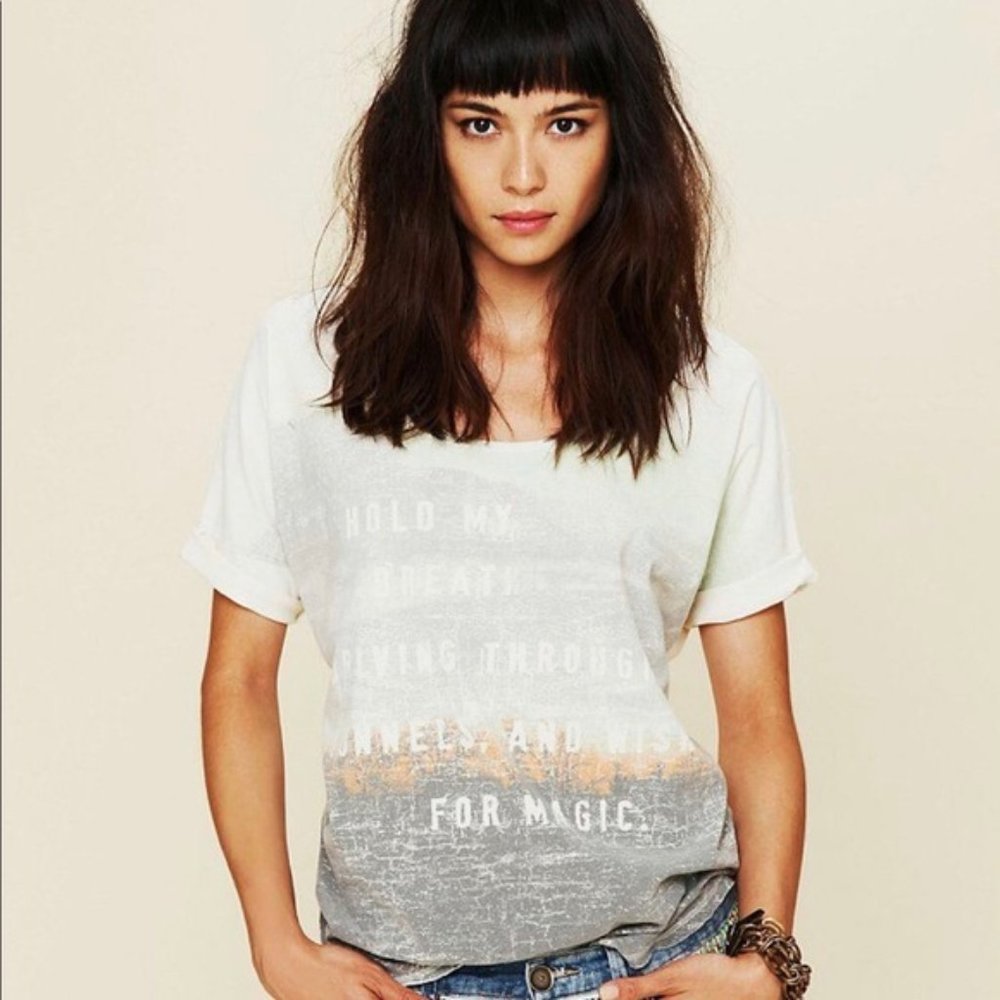 Free People Multicolor 'road Trip' Tee Shirt